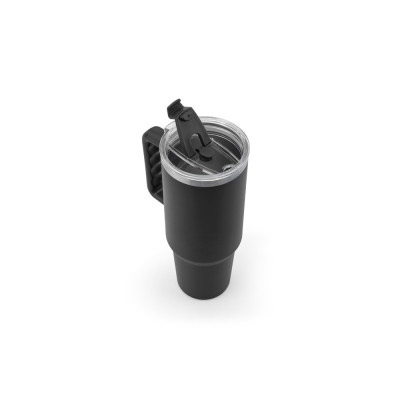 JOYNER XL. Large stainless steel travel cup (91 recycled) with vacuum insulated double wall and a matt finish 1300 mL